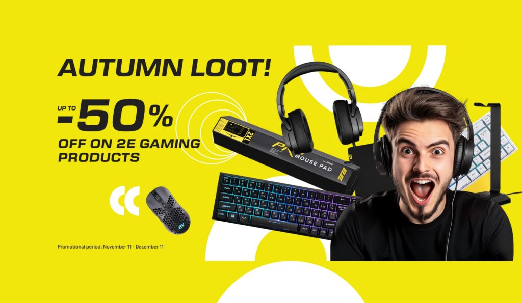 2E Gaming Autumn Loot: Discounts Up to 50% on Top Products!