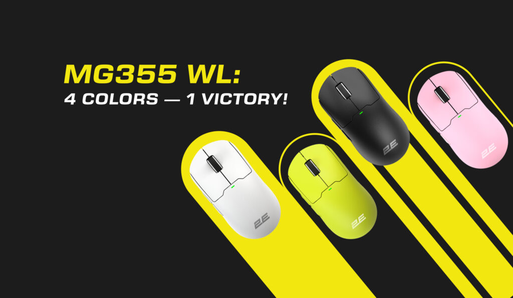 New 2E GAMING MG355 WL Wireless Gaming Mouse in Four Stylish Colors!