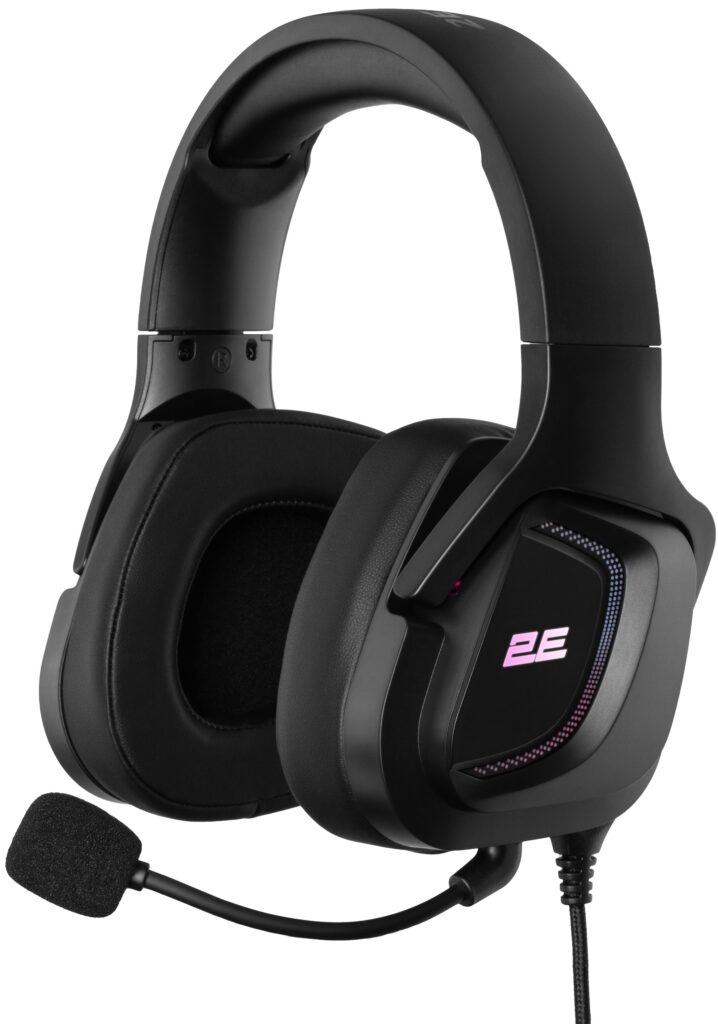 Гарнітура ігрова 2E GAMING HG340, mini-jack/dual 3.5мм, RGB, 2м, чорний