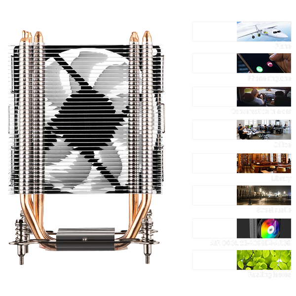 Quiet fan 8-20 +/-10% dBA