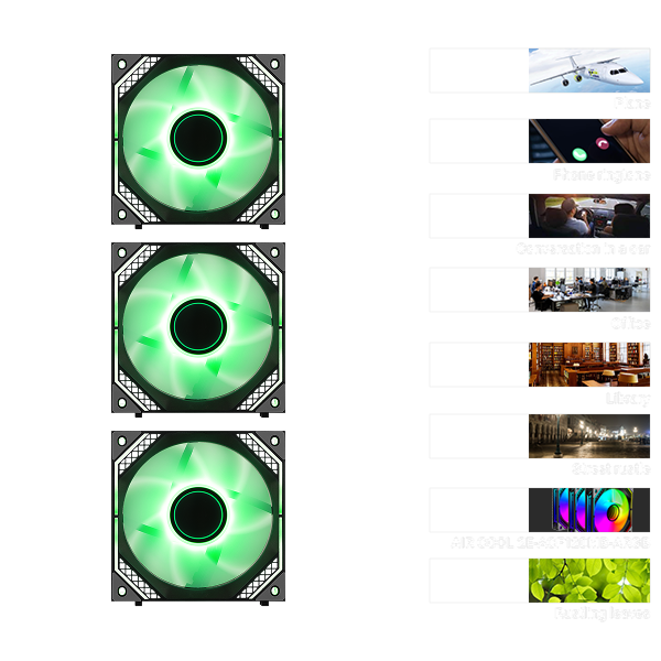 Quiet 20.5-46.7 ±10% dBA fan