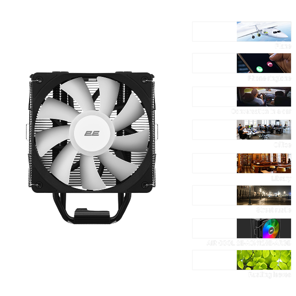 Quiet 20-33.2 dB(A) fan